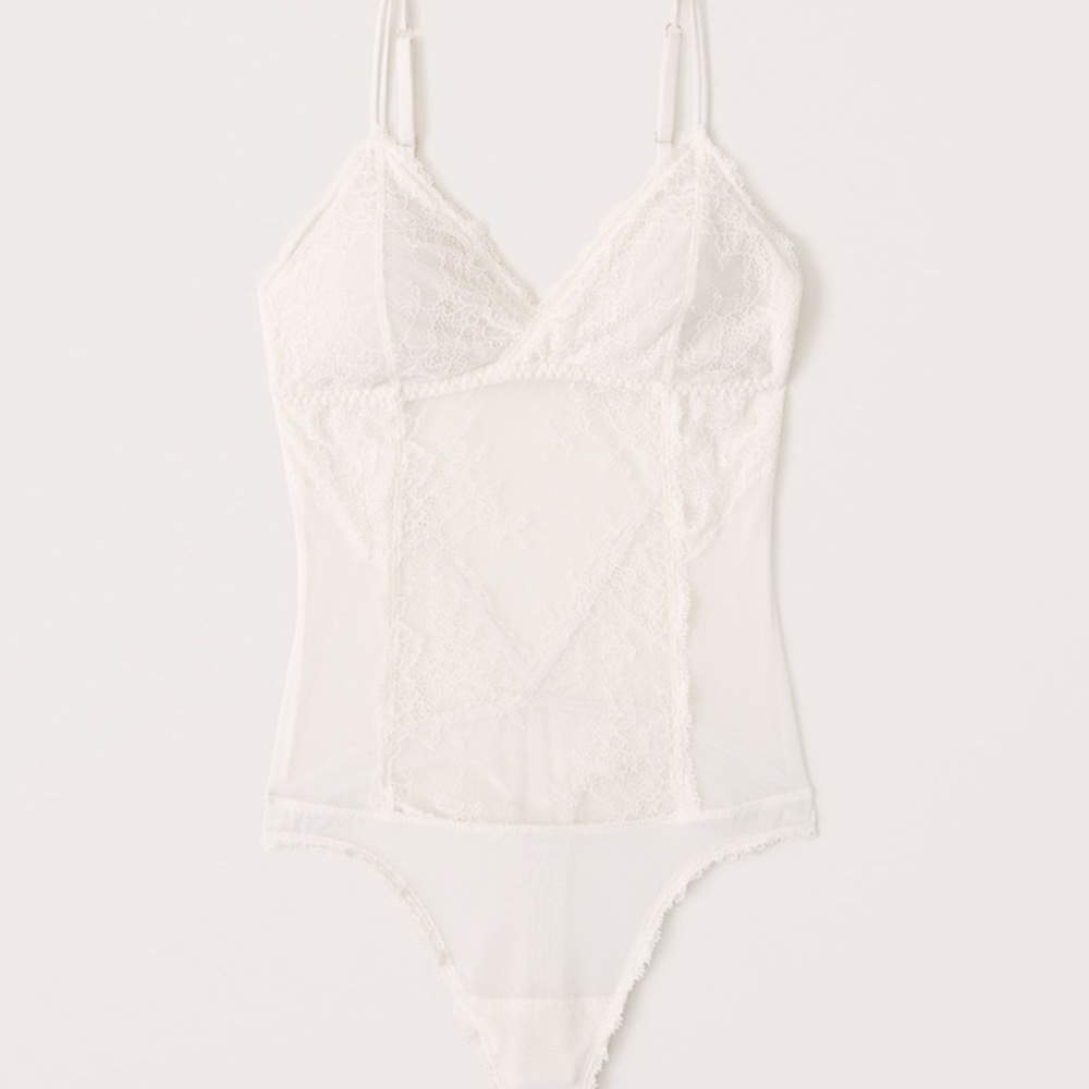 NWT Abercrombie Lace Bodysuit White